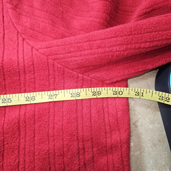 Catherines Sweater Women‎ 4X Red Textured Knit Chenille Pullover Holiday Party - Picture 6 of 10
